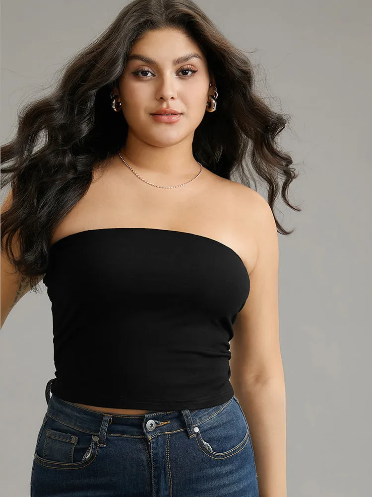 Rib Knit Solid Crop Tube Top sold by Bloomchic product image thumbnail 4