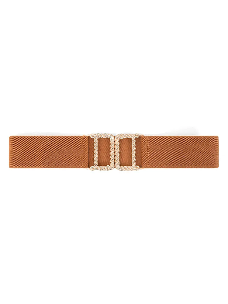 Twists Metal Buckle Weave Belt sold by Bloomchic