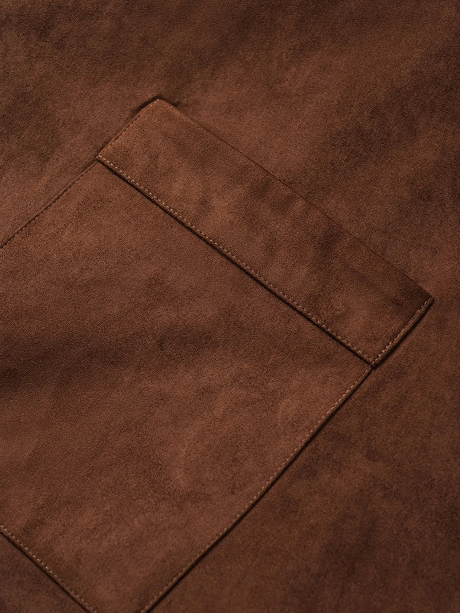 Faux Suede Asymmetrical Neck Pocket Vest sold by Bloomchic product image thumbnail 5