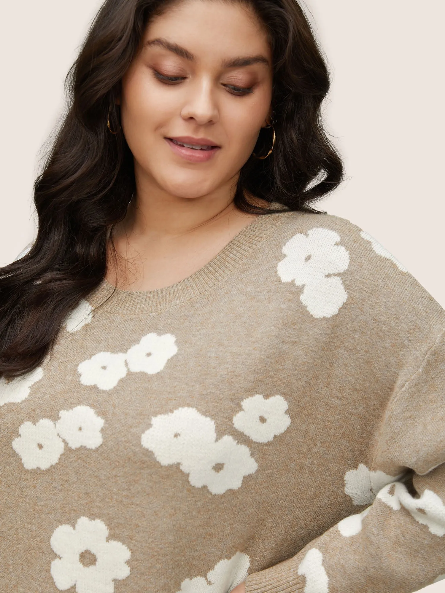 Supersoft Essentials Floral Jacquard Pullover sold by Bloomchic product image thumbnail 5