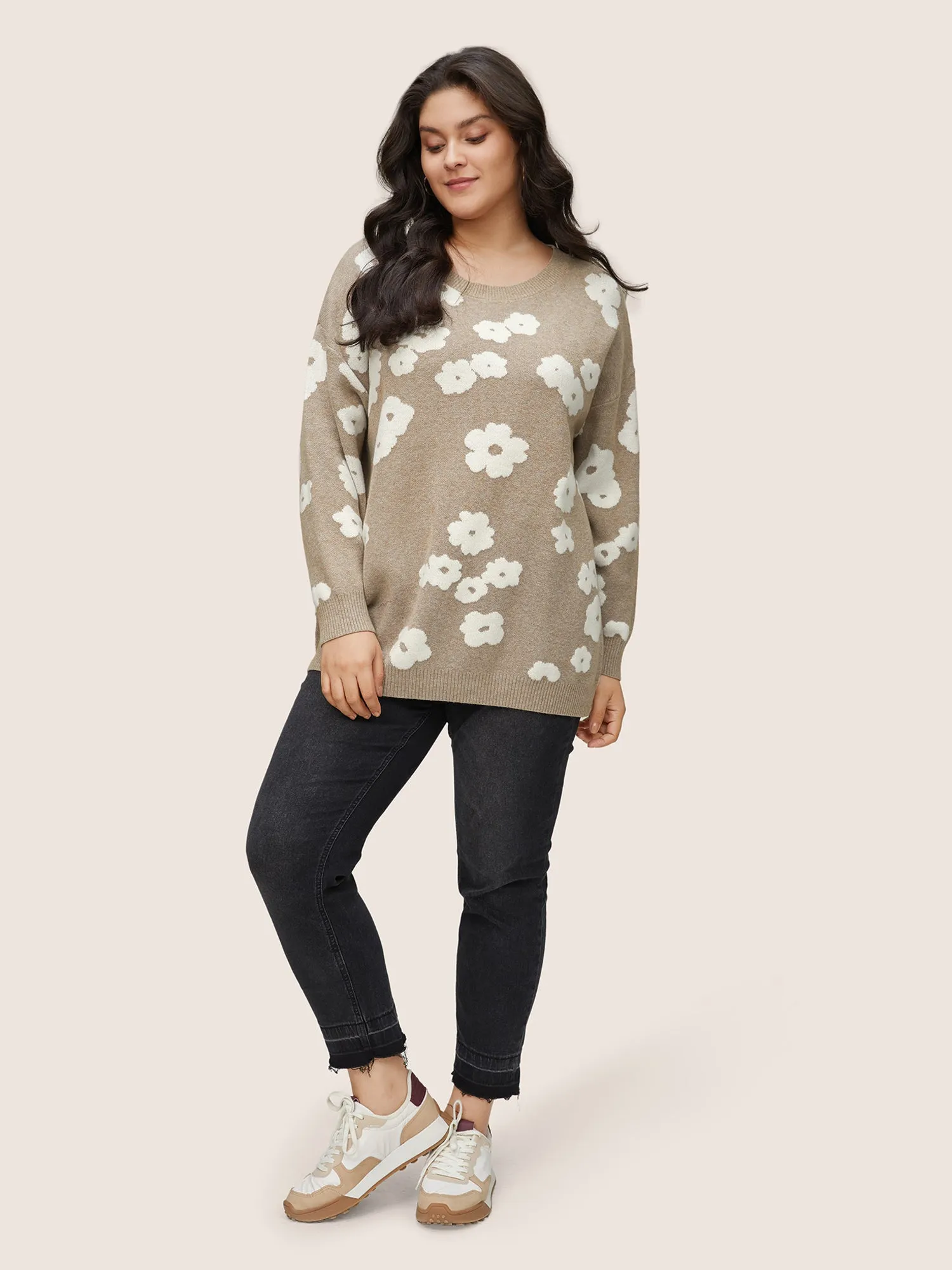Supersoft Essentials Floral Jacquard Pullover sold by Bloomchic product image thumbnail 3