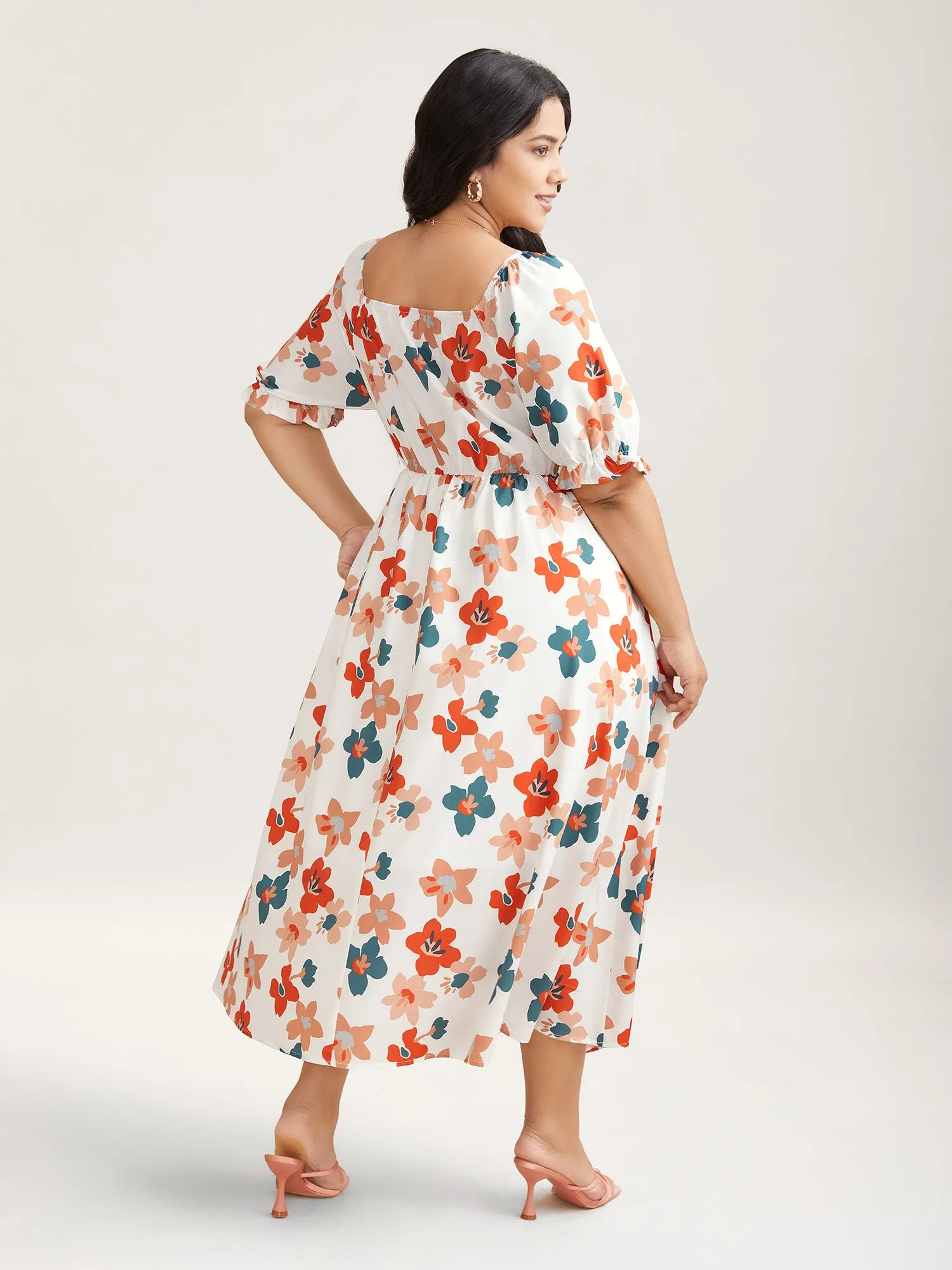 Sweet Floral Front-Twist Lined Maxi Dress sold by Bloomchic product image thumbnail 4