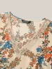 Floral Pring Lace Detail Tied Midi Dress sold by Bloomchic