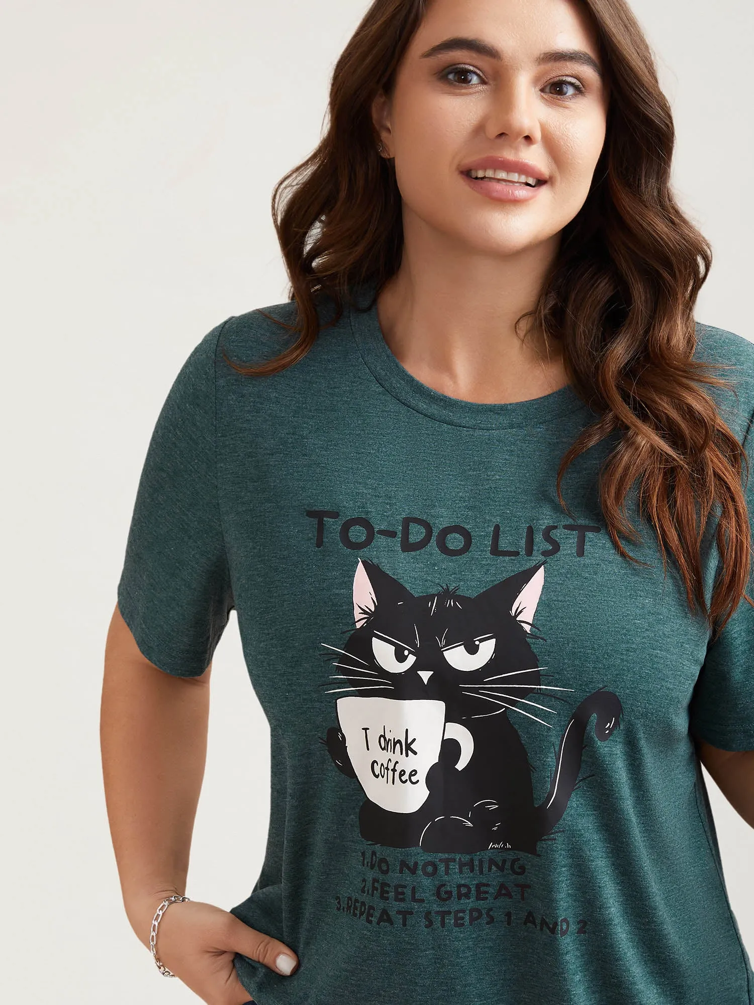 Cat To-Do List Heathered T-Shirt sold by Bloomchic