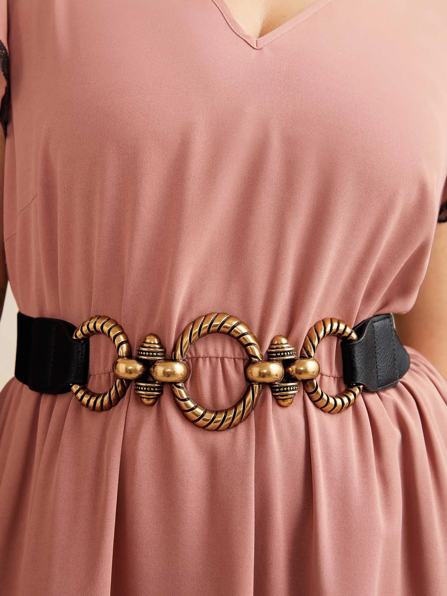 Retro Metal Buckles Wide Belt sold by Bloomchic product image thumbnail 3