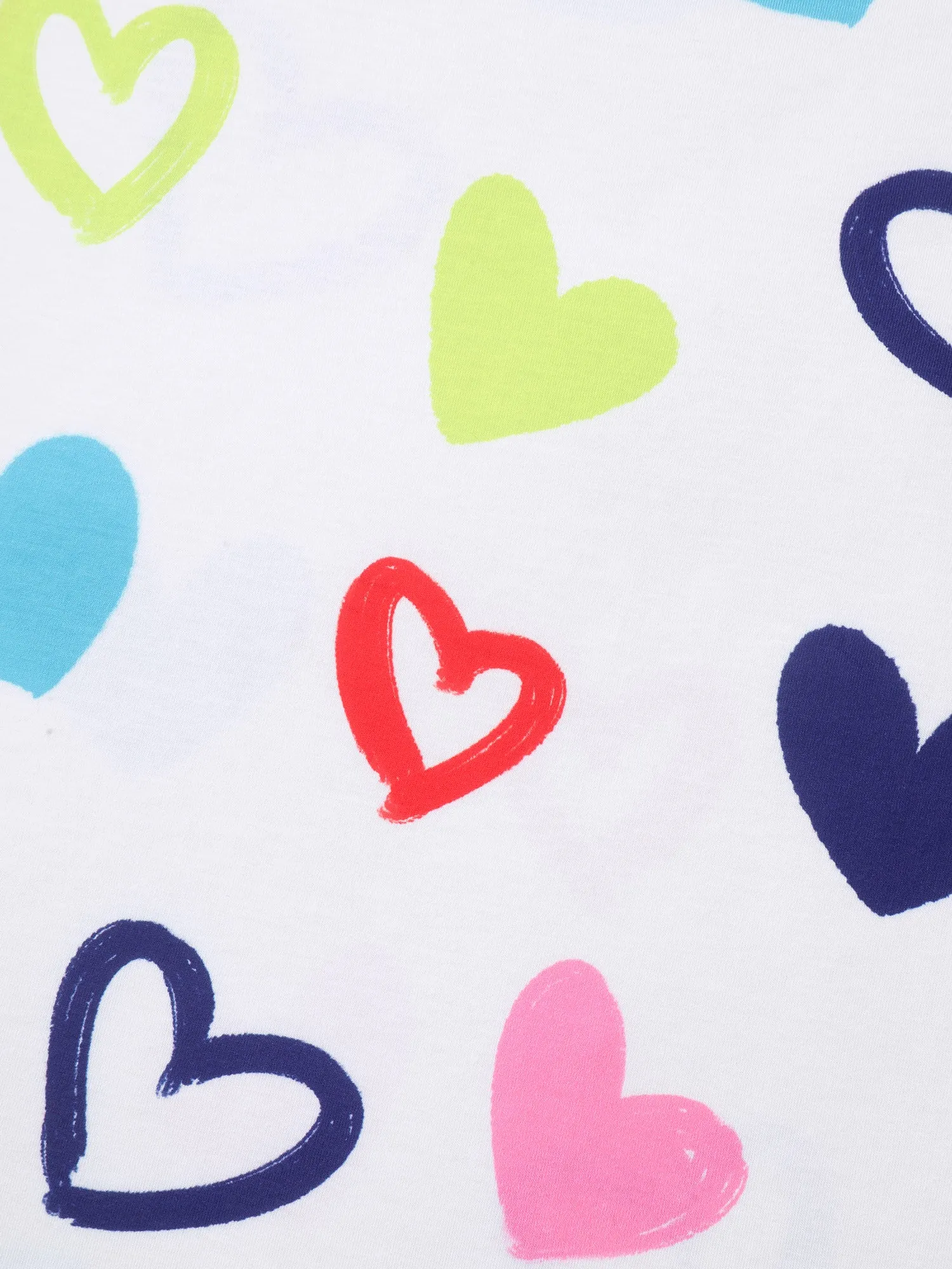 Multi-Color Heart Pattern Round Neck T-Blouse sold by Bloomchic product image thumbnail 5