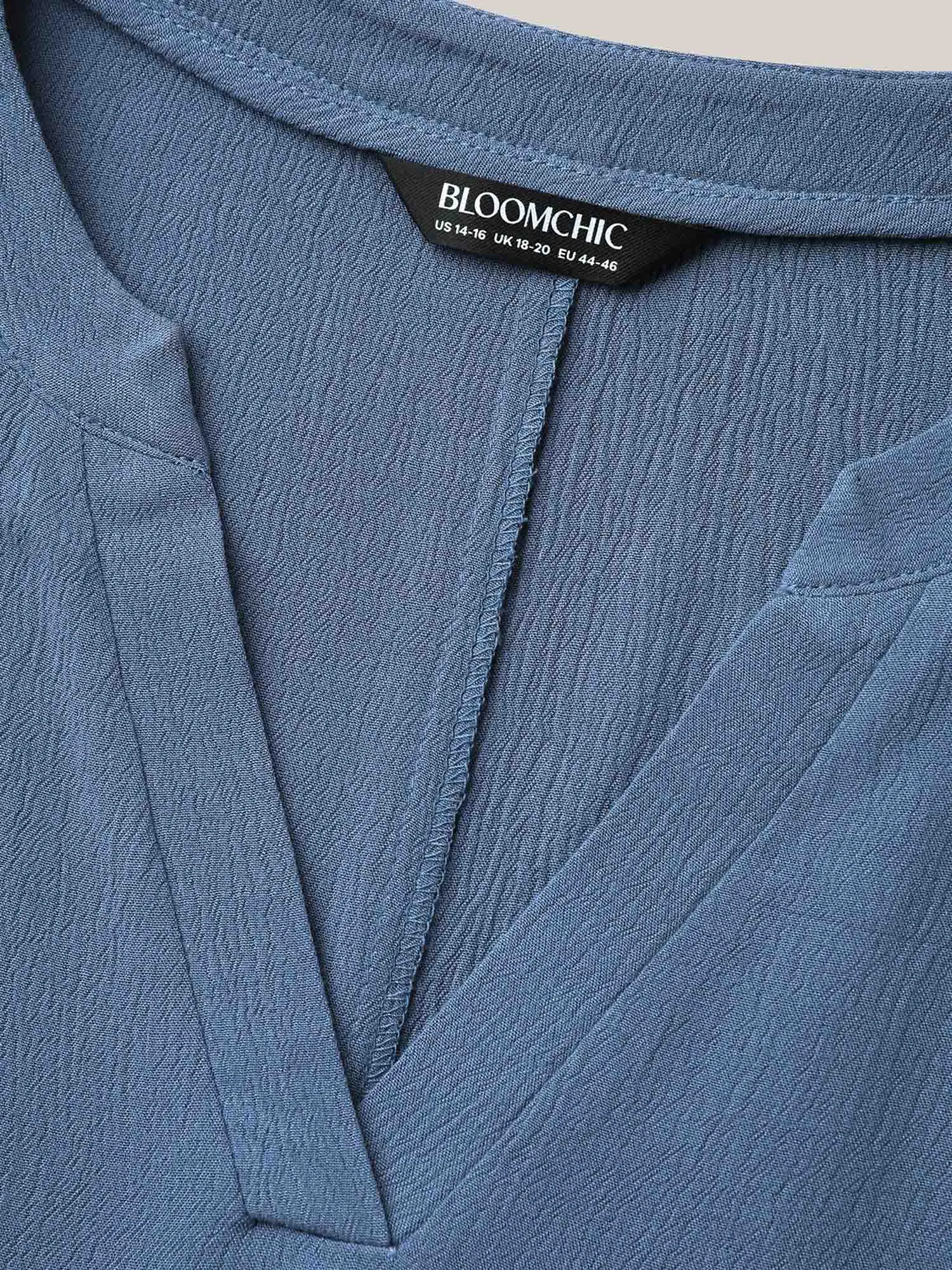 Rayon Dolman Sleeve Notched Collar Blouse sold by Bloomchic product image thumbnail 5