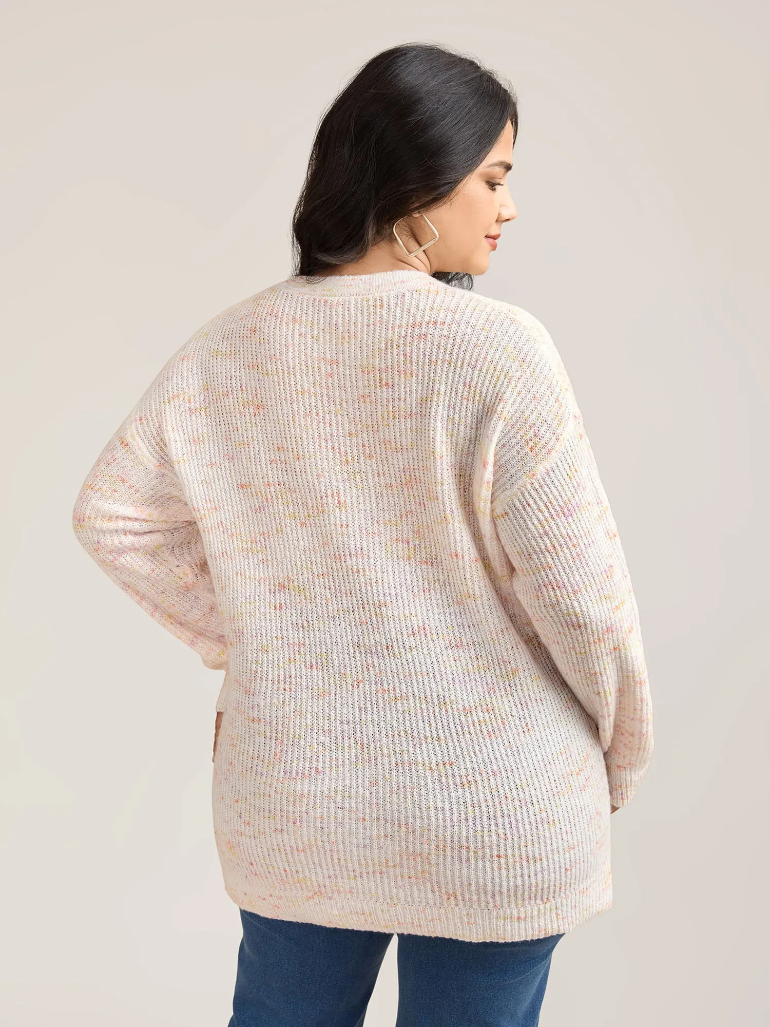 Ribbed Texture V-Neck Fitted Pullover sold by Bloomchic product image thumbnail 2