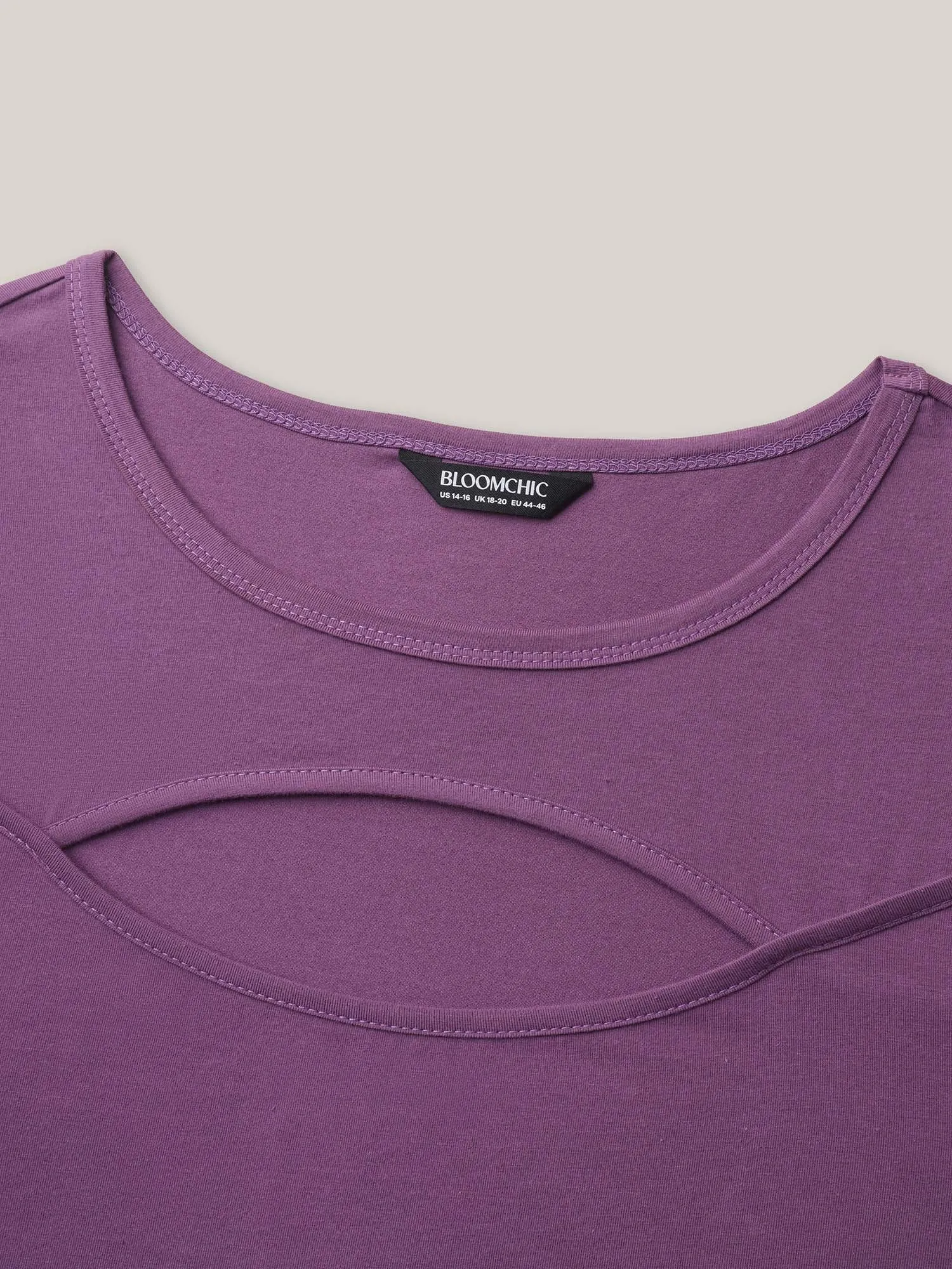 Cotton Flirty Cutout Curvy T-Shirt sold by Bloomchic product image thumbnail 5