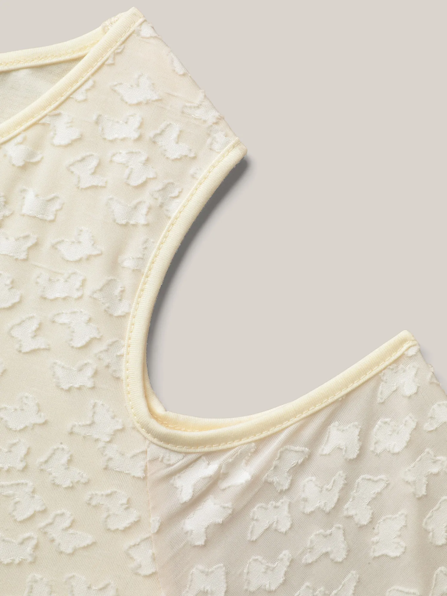 Textured Off-Shoulder Lined T-Shirt sold by Bloomchic product image thumbnail 5