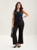 Knotted Neckline Fitted Sleeveless Blouse sold by Bloomchic