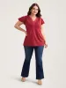 Polka Dot Print Toothpick Pleat Blouse sold by Bloomchic