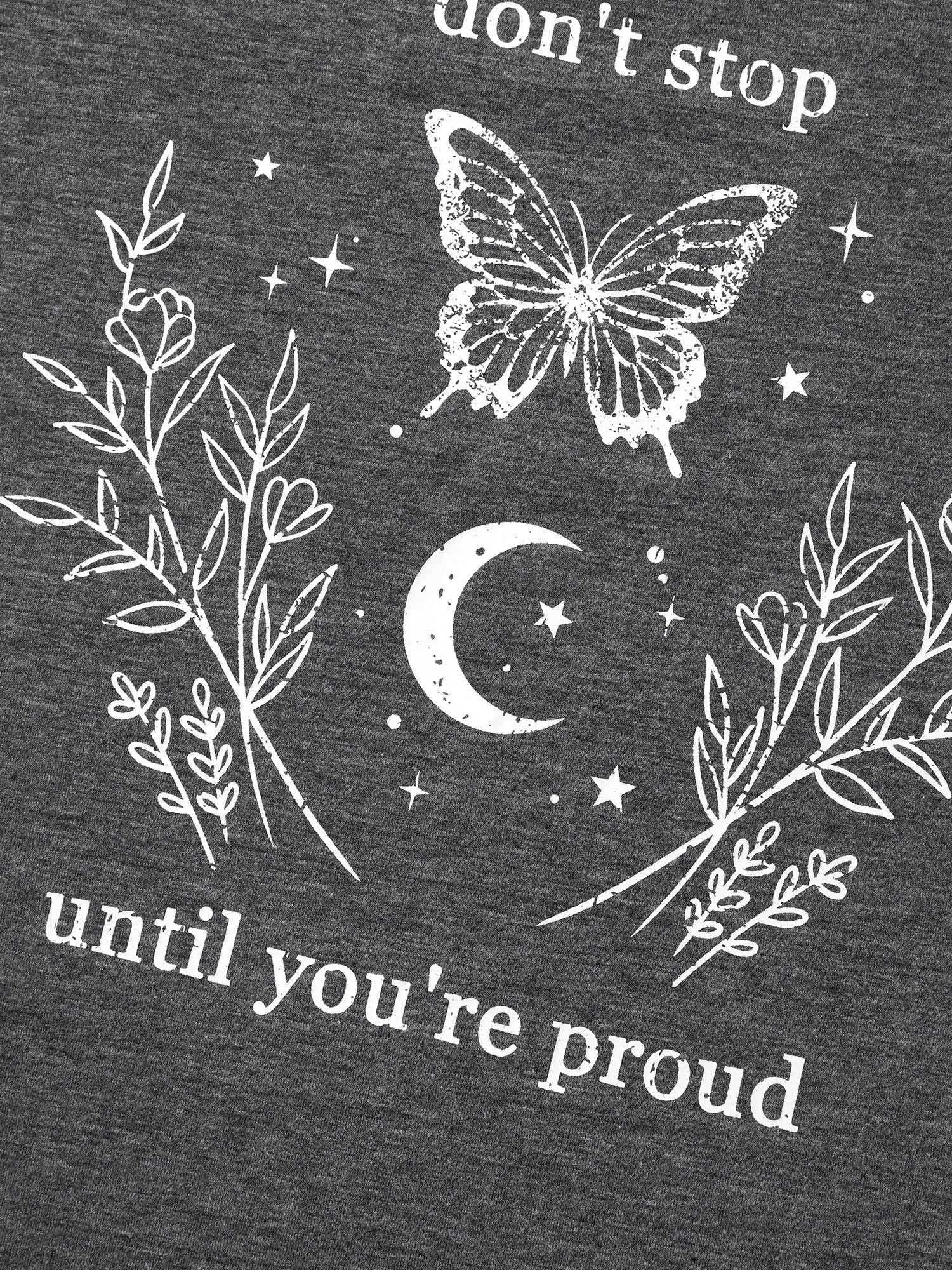 Positive Vibes Print Crew Neck T-Shirt sold by Bloomchic product image thumbnail 5