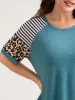 Floral Spliced Raglan Sleeve Solid Knit Top sold by Bloomchic