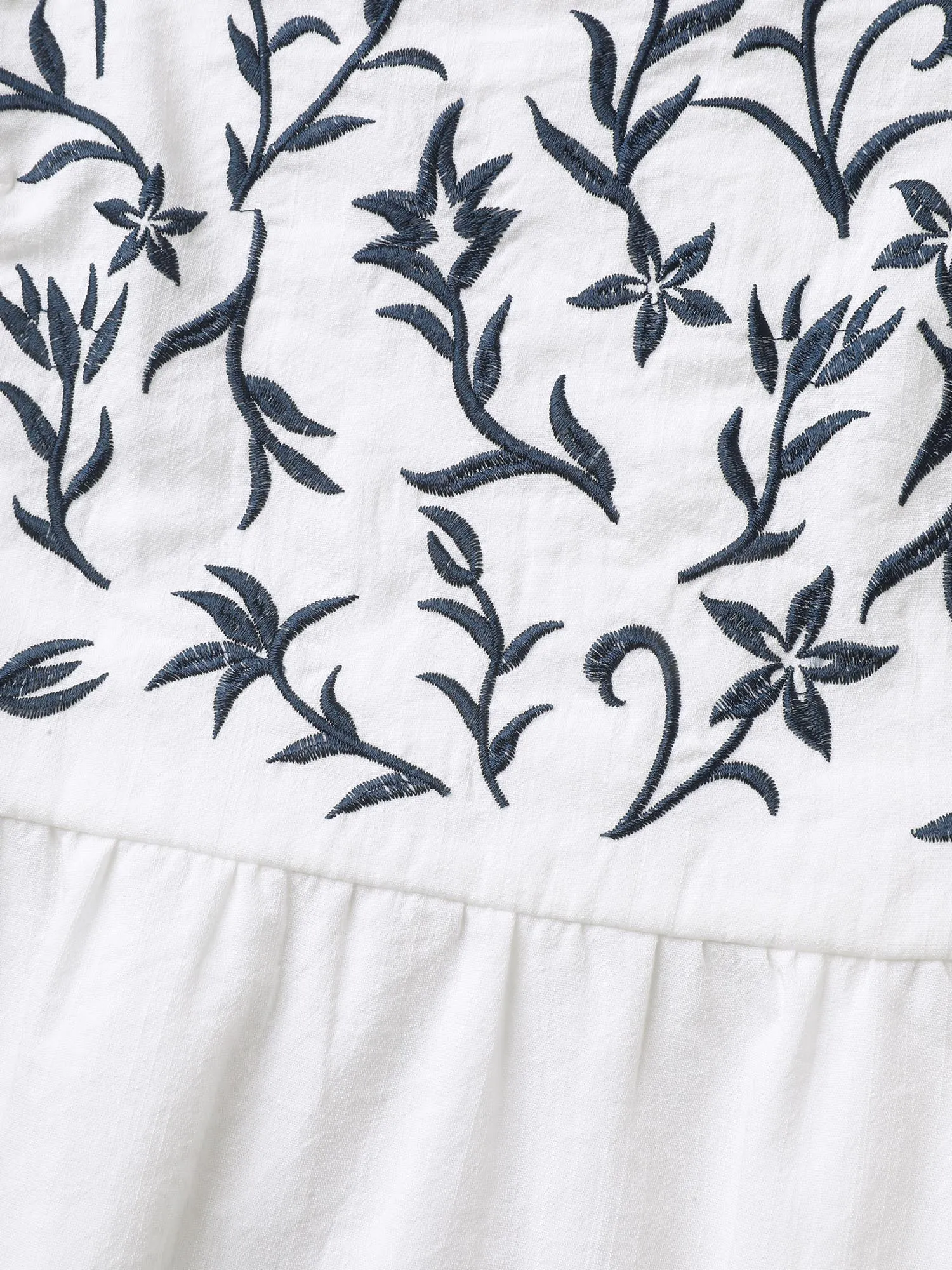 Embroidered Layered Flutter Sleeve Blouse sold by Bloomchic product image thumbnail 5