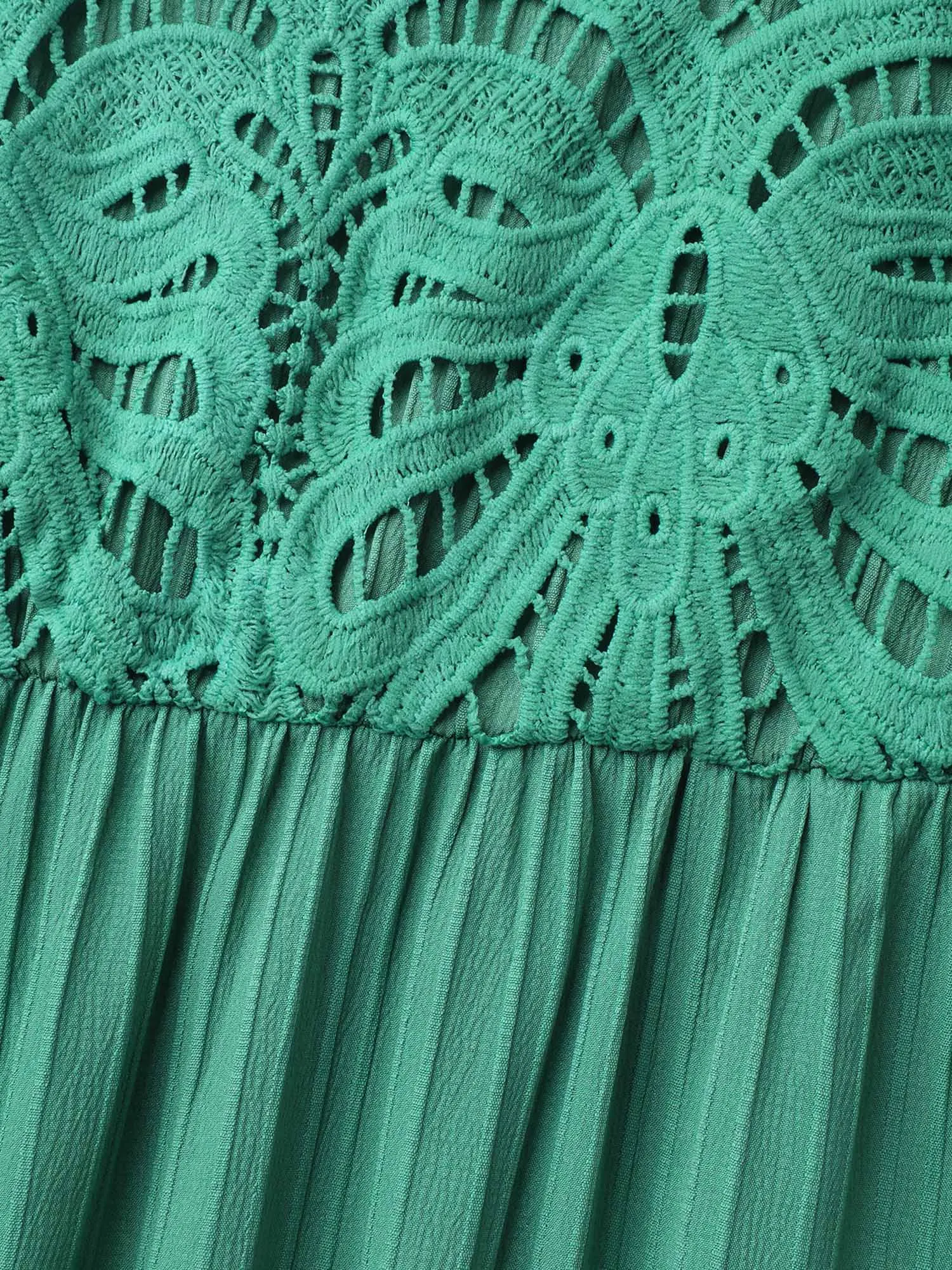 Lace Cut-Out Flutter Sleeve Midi Dress sold by Bloomchic product image thumbnail 5