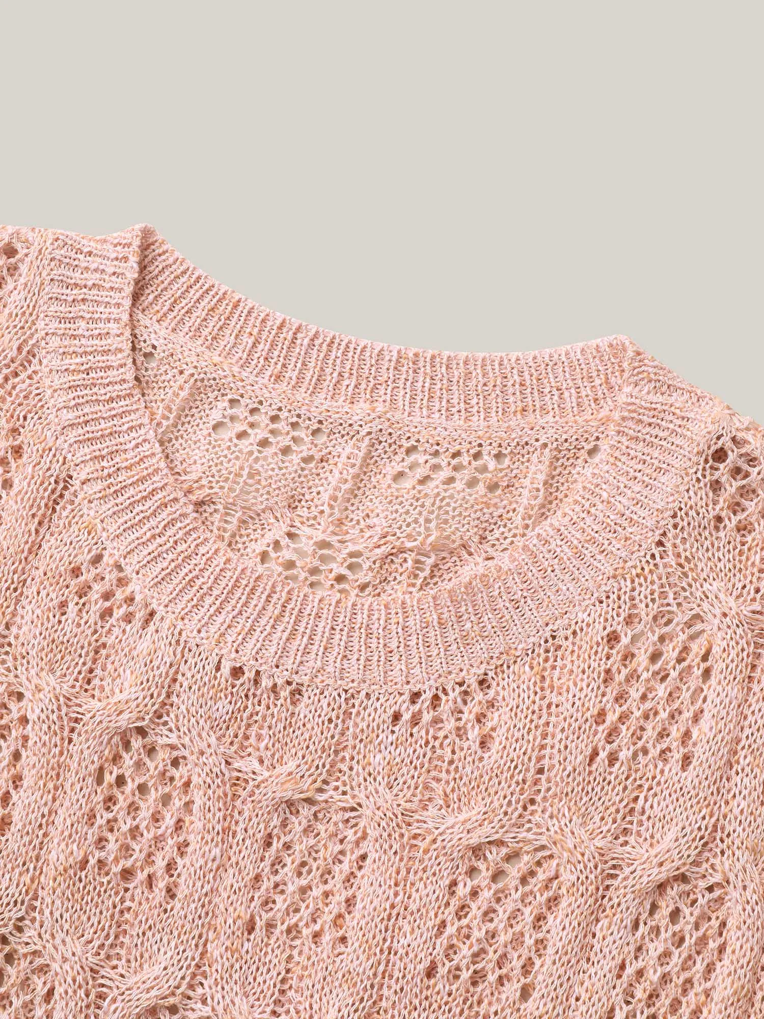 Textured Cut-Out Ribbed Hem Pullover sold by Bloomchic product image thumbnail 5