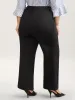 Stretchy Waist Zipper Pocket Flared Pants sold by Bloomchic