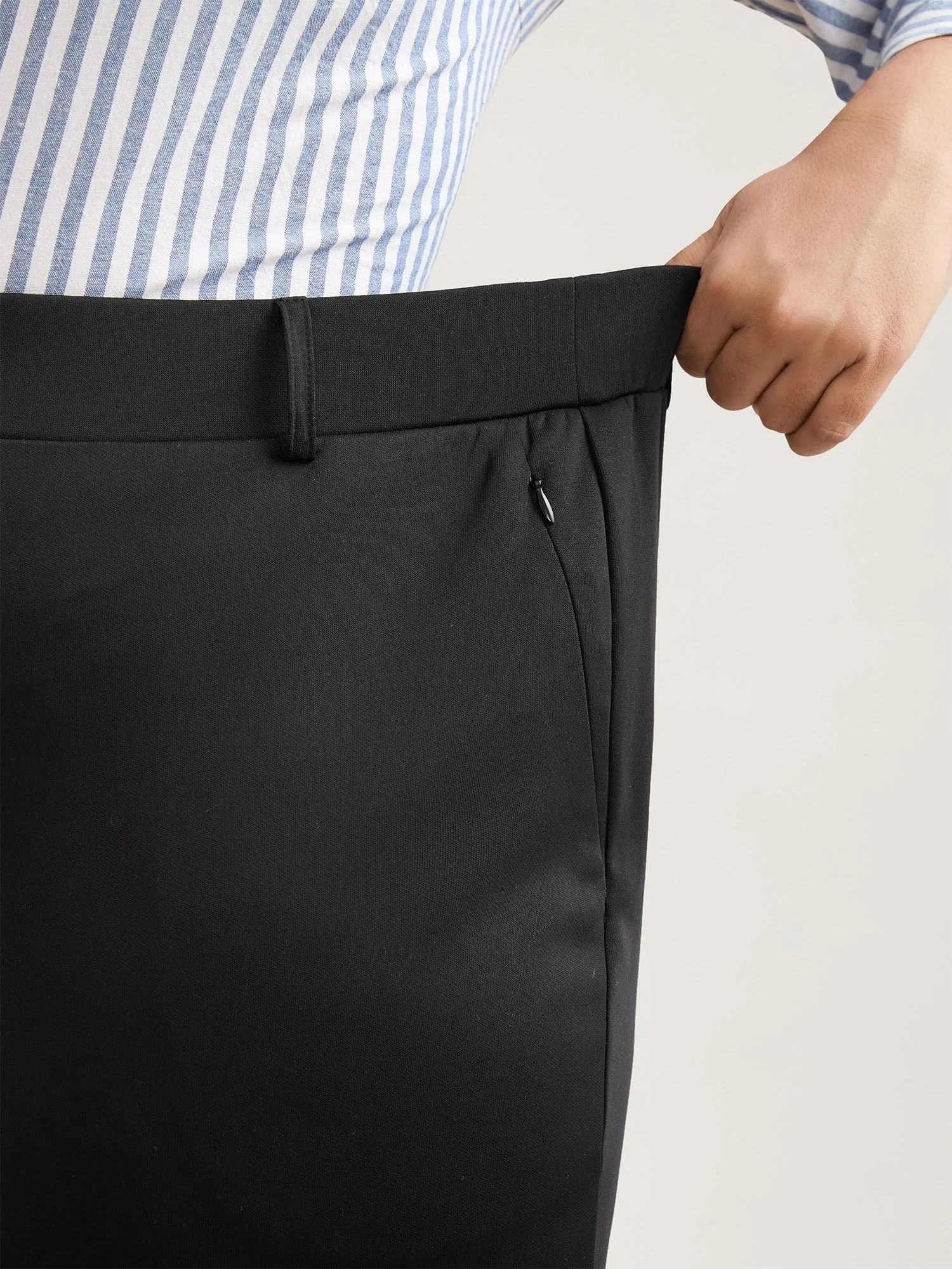 Stretchy Waist Zipper Pocket Flared Pants sold by Bloomchic product image thumbnail 4