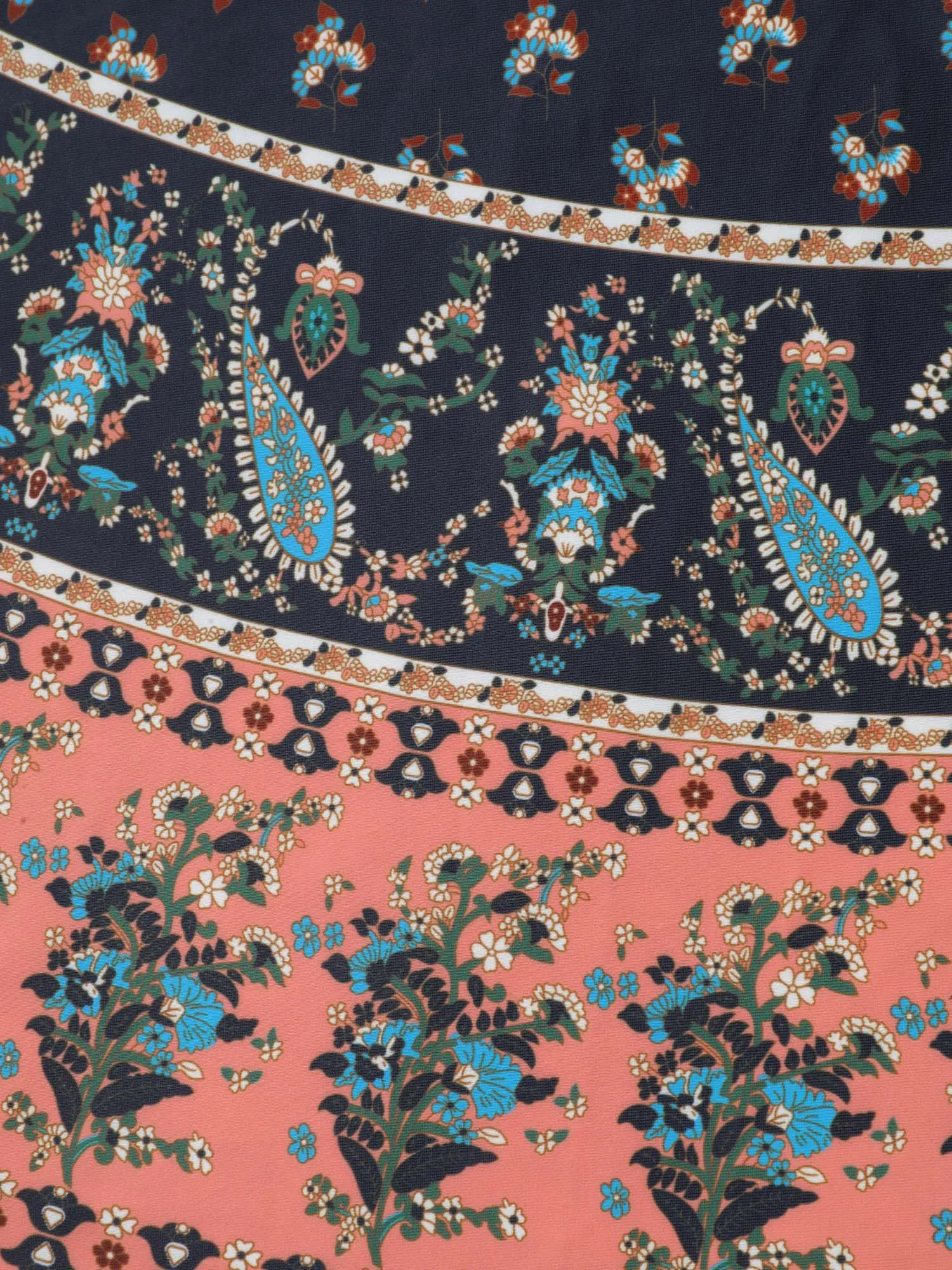 Boho Print Surplice Neck Contrast Swim Dress sold by Bloomchic product image thumbnail 5