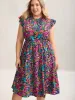Floral Print Shirred Pockets Midi Dress sold by Bloomchic