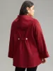 Plain Pocket Tab Sleeve Button Detail Woven Coat sold by Bloomchic