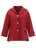 Plain Pocket Tab Sleeve Button Detail Woven Coat sold by Bloomchic