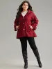 Plain Pocket Tab Sleeve Button Detail Woven Coat sold by Bloomchic