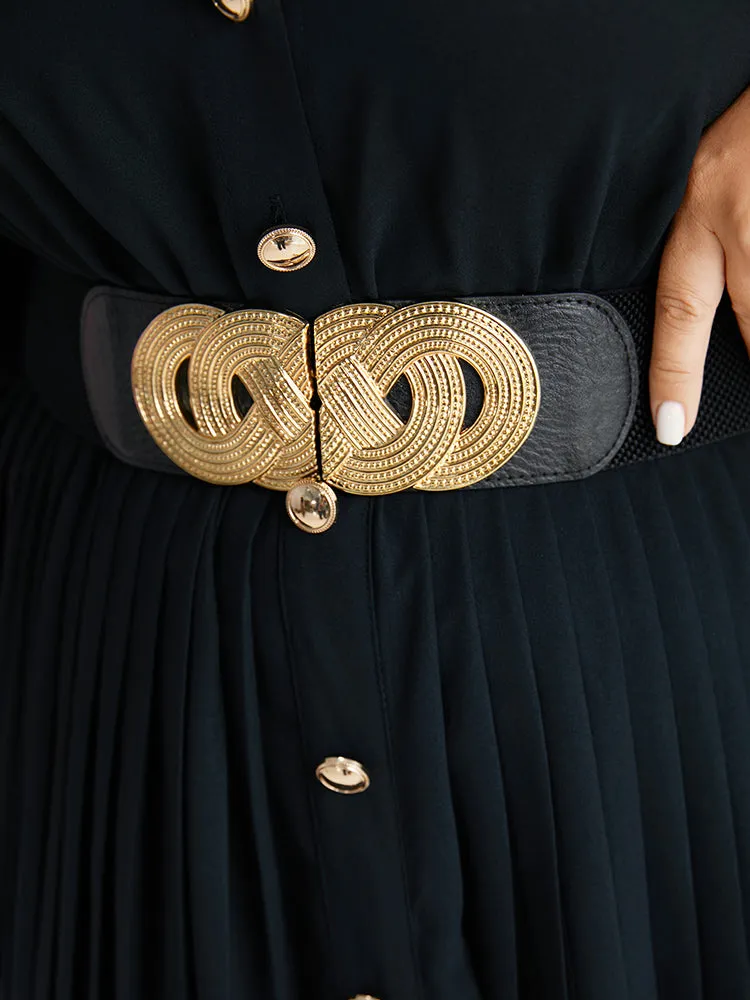 Embossed Metal Buckle Patchwork Belt sold by Bloomchic product image thumbnail 4