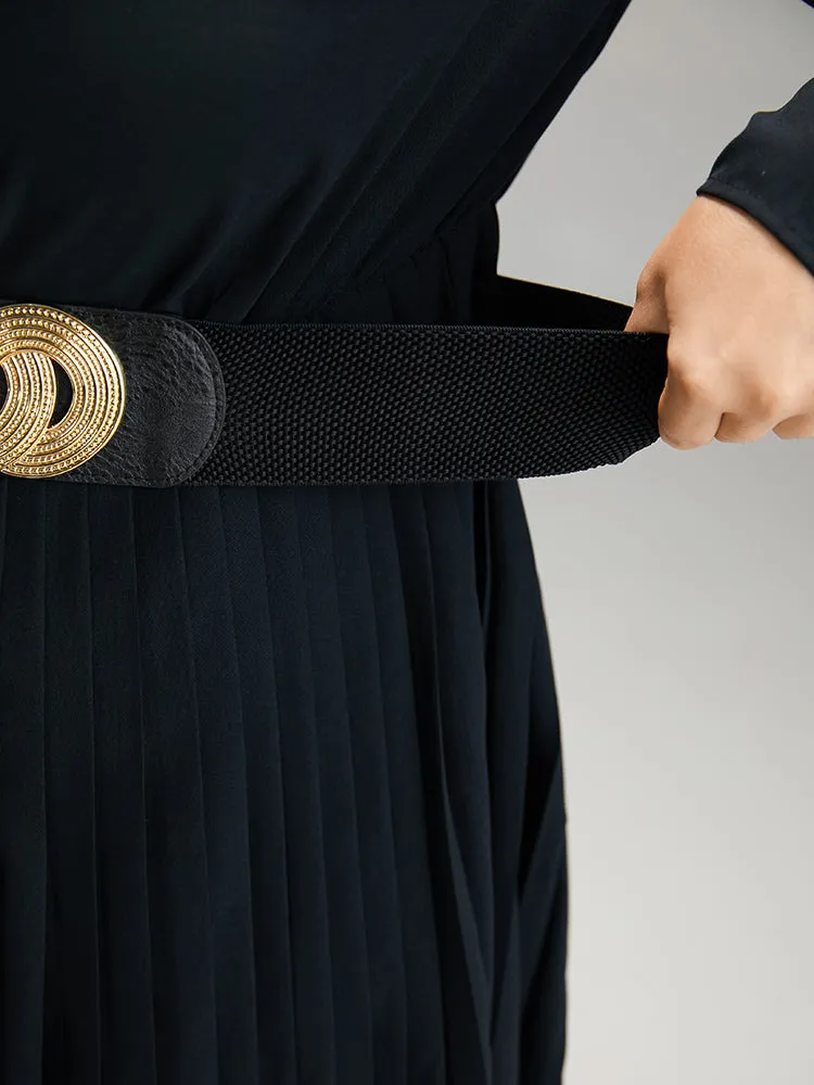 Embossed Metal Buckle Patchwork Belt sold by Bloomchic product image thumbnail 5