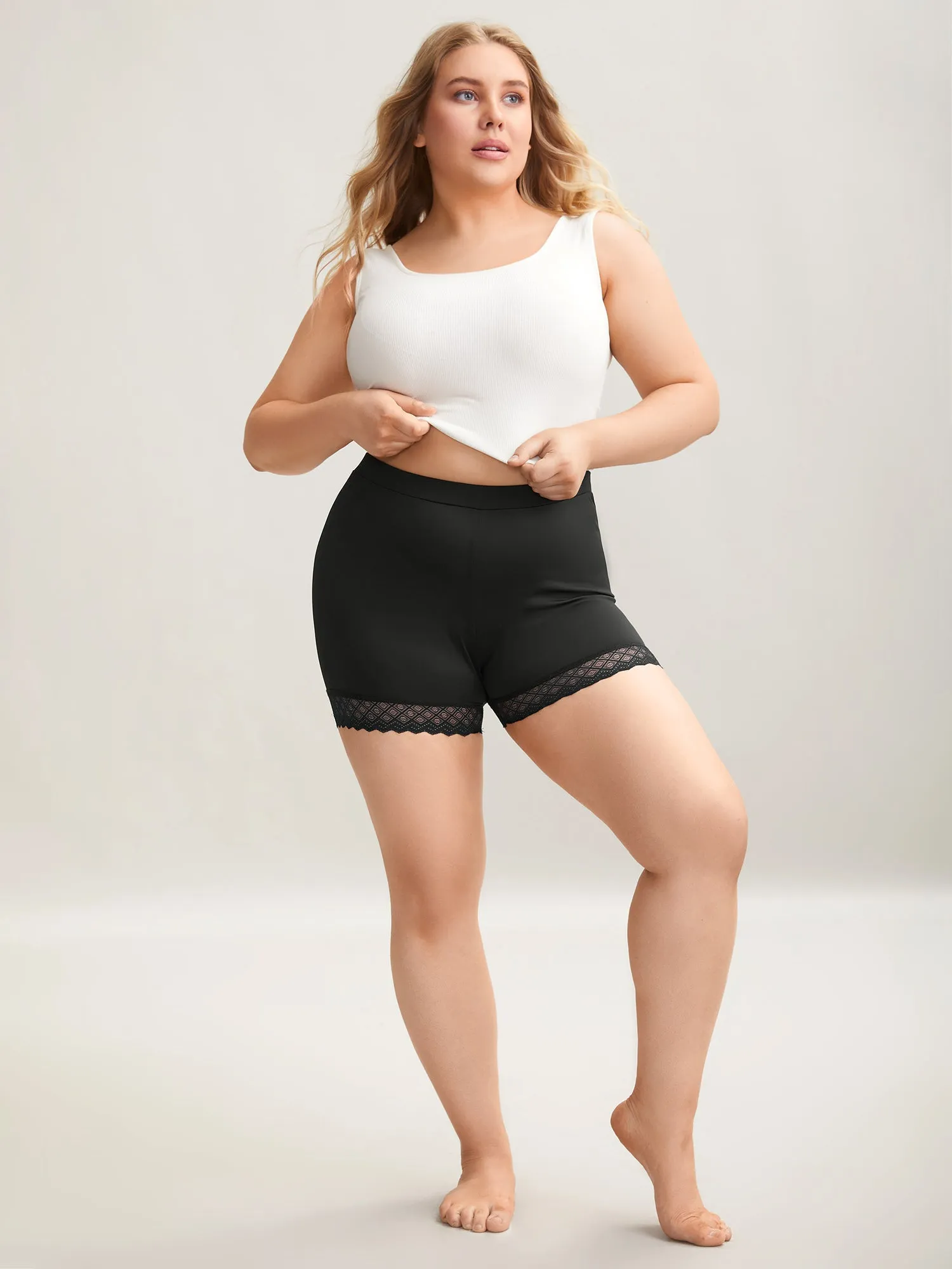 Supersoft Lace Detail Skinny Fit Tights sold by Bloomchic product image thumbnail 2