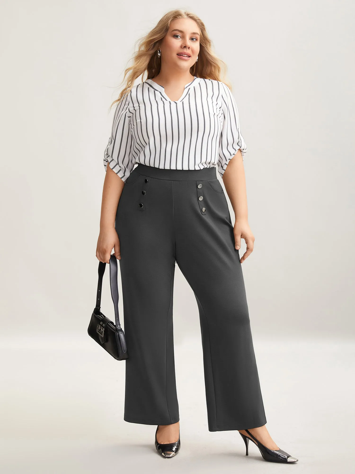 Button No-Waist Gap Pull On Pants sold by Bloomchic product image thumbnail 2