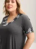 Lace Detail Relaxed Fit Plain Top sold by Bloomchic