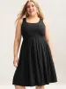 Supersoft Essentials Pleated Stretchy Waist Midi Dress sold by Bloomchic