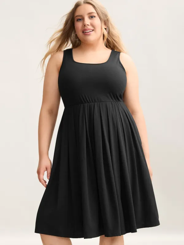 Supersoft Essentials Pleated Stretchy Waist Midi Dress sold by Bloomchic