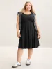 Supersoft Essentials Pleated Stretchy Waist Midi Dress sold by Bloomchic