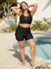 Bow Cut-Out Pockets Tight Swim Bottoms sold by Bloomchic
