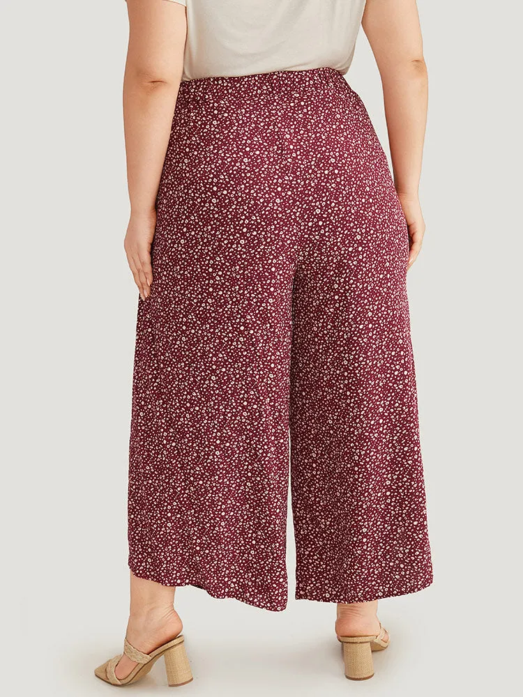 Leopard Print Ties Wrap Hem Wide Leg Pants sold by Bloomchic product image thumbnail 5