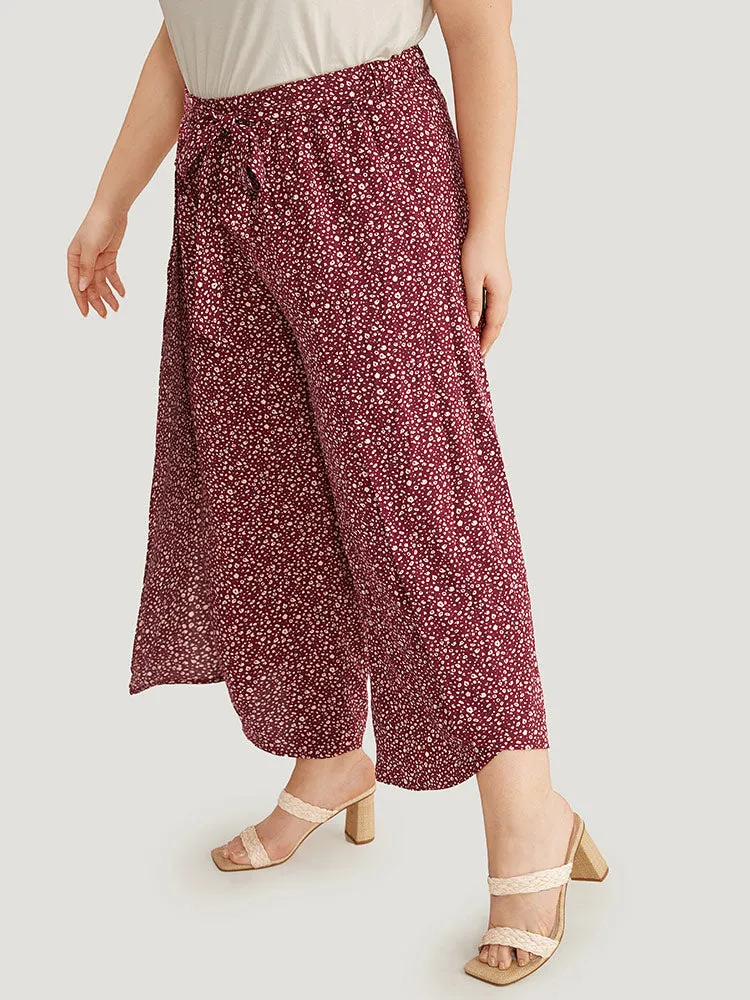 Leopard Print Ties Wrap Hem Wide Leg Pants sold by Bloomchic product image thumbnail 3