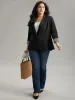 Suit Collar Striped Patchwork Blazer sold by Bloomchic