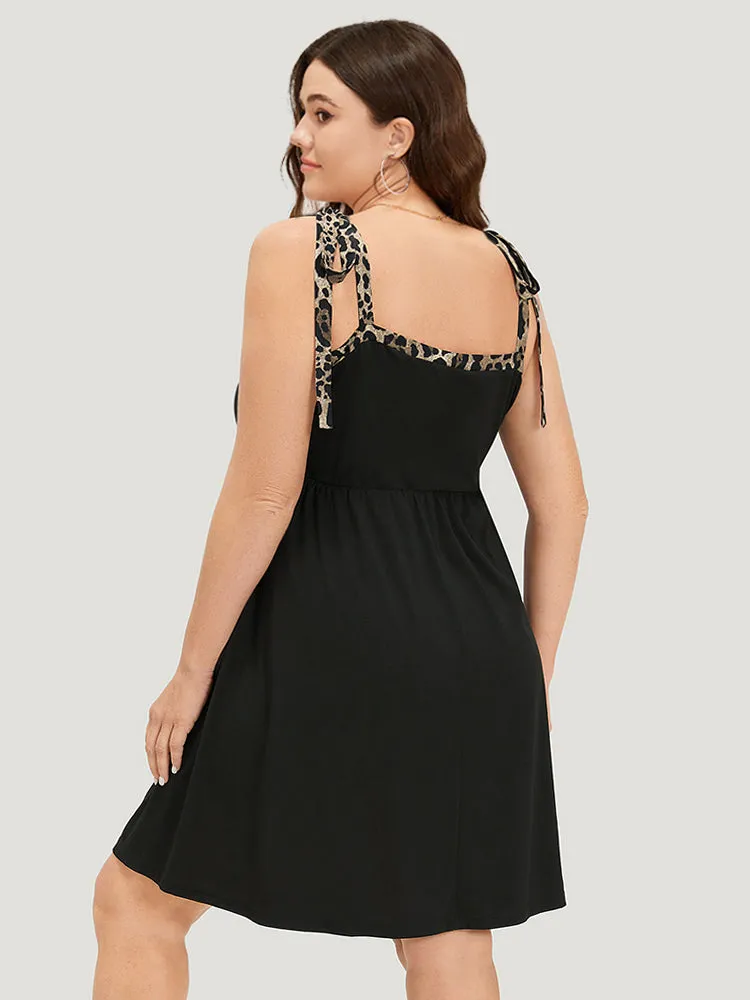 Supersoft Essentials Leopard Patchwork Elastic Waist Pocket Cami Dress sold by Bloomchic product image thumbnail 3