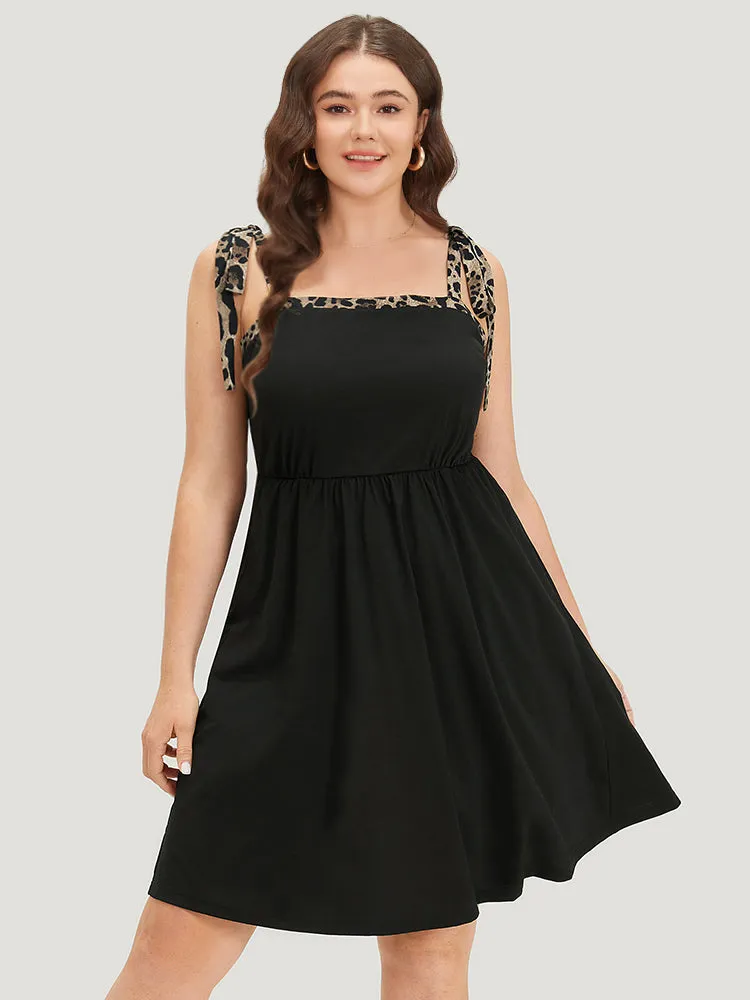 Supersoft Essentials Leopard Patchwork Elastic Waist Pocket Cami Dress sold by Bloomchic product image thumbnail 5