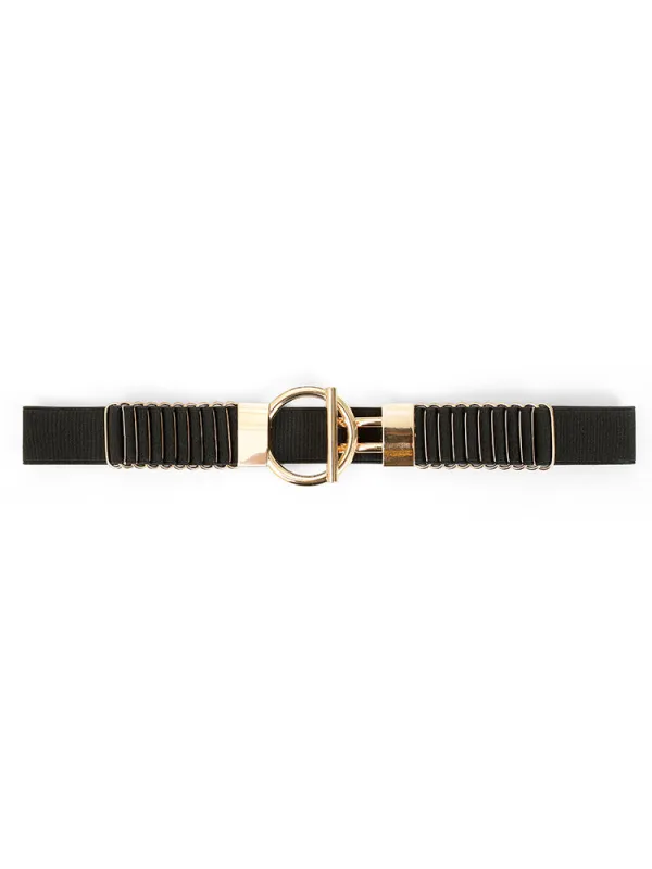 Circular Metal Buckle Detail Belt sold by Bloomchic