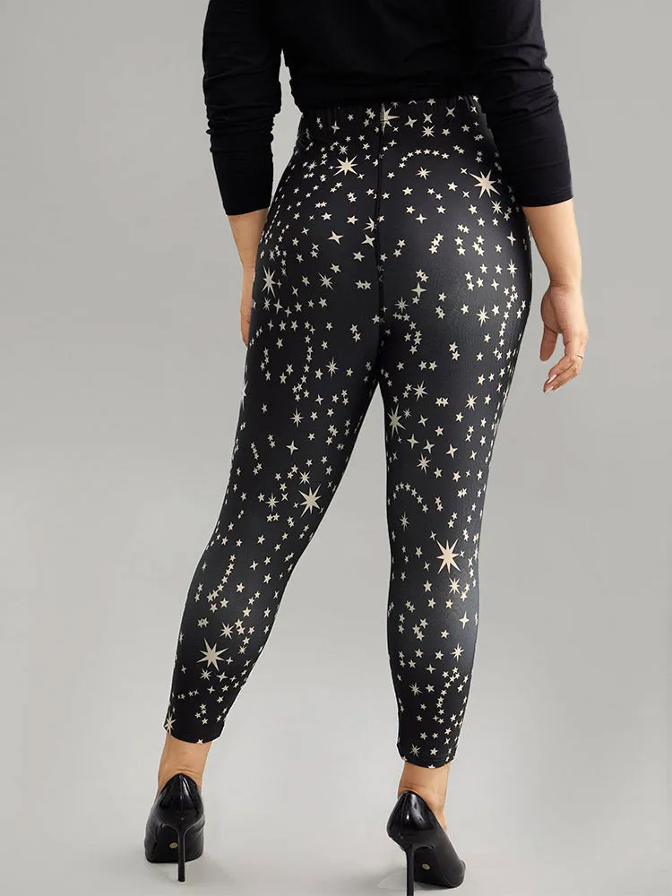Star Print High Rise Skinny Leggings sold by Bloomchic product image thumbnail 2