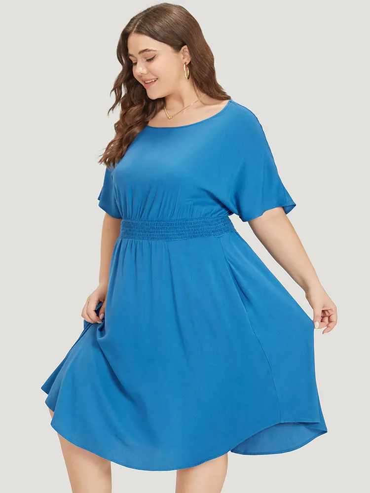 Supersoft Essentials Plain Shirred Pocket Batwing Sleeve Dress sold by Bloomchic product image thumbnail 3