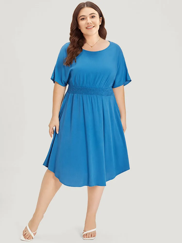 Supersoft Essentials Plain Shirred Pocket Batwing Sleeve Dress sold by Bloomchic product image thumbnail 5
