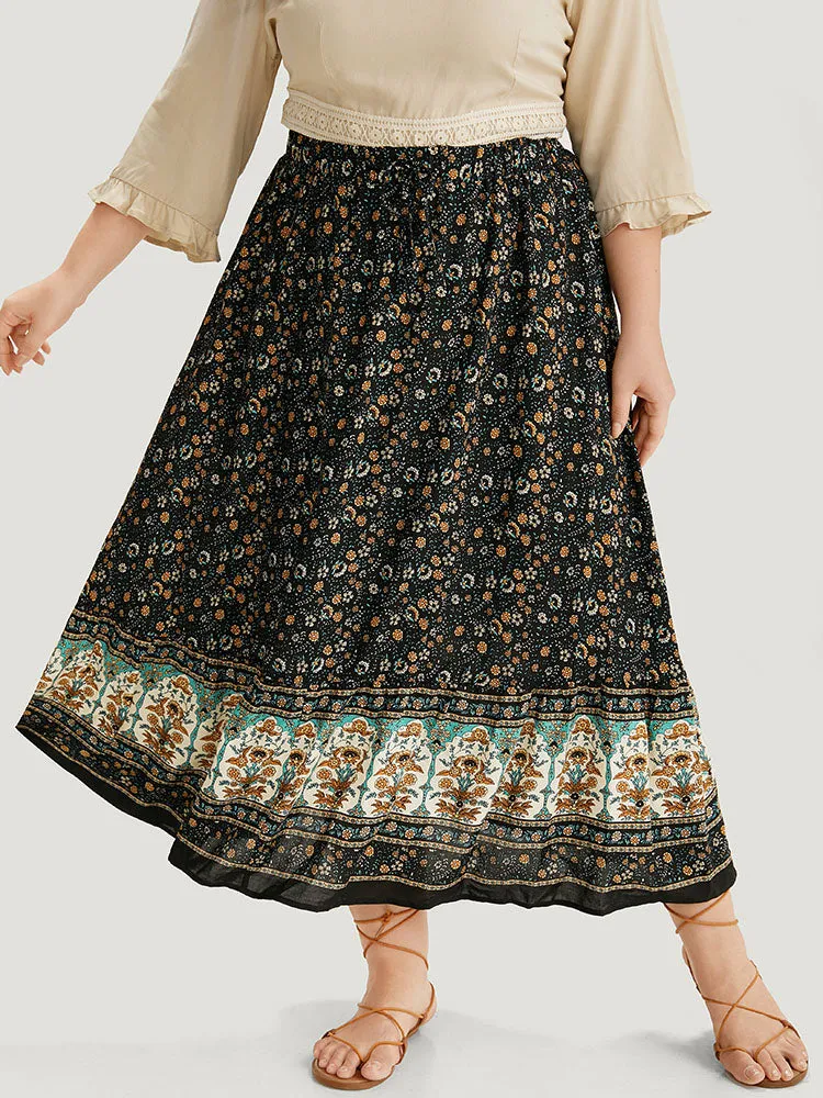 Boho Print Woven Skirt sold by Bloomchic