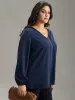 Static-Free Plain Zipper Elastic Cuffs Blouse sold by Bloomchic
