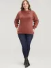 Solid Super Soft Plush Knit Button Detail Asymmetrical Knit Top sold by Bloomchic