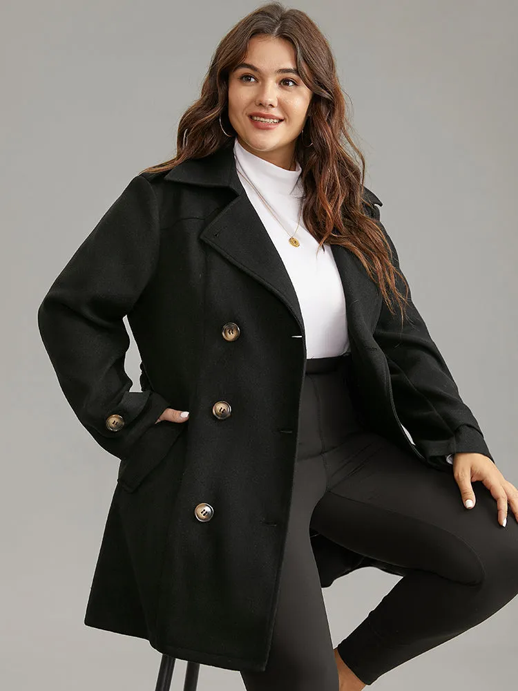 Lapel Neck Double Breasted Belted Trench Coat sold by Bloomchic product image thumbnail 3